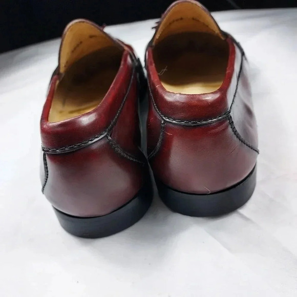Cole Haan Mens Mahogany Brown Leather Slip-On Tassel Loafer 8.5 - Picture 9 of 14